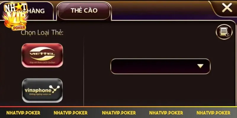 Rút Tiền Nhatvip - Hướng Dẫn Thao Tác Nhanh Chóng, An Toàn 2 Rút tiền Nhatvip qua thẻ cào rất tiện lợi